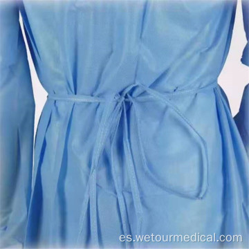 Bata de aislamiento médico desechable Ropa protectora